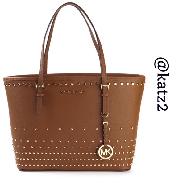 MICHAEL Michael Kors Studded Jet Set Travel Tote - Picture 1 of 5